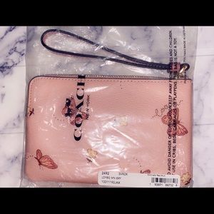 Coach butterfly wristlet